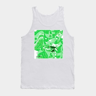 hell delightful parade of yokais and demons art ecopop bosch vector paint Tank Top